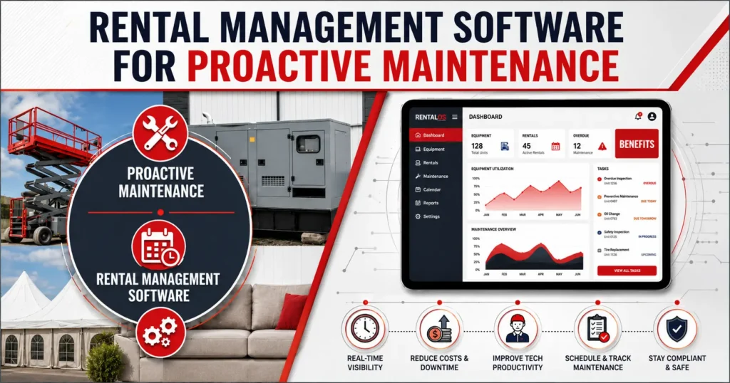 Rental management solution for proactive maintenance