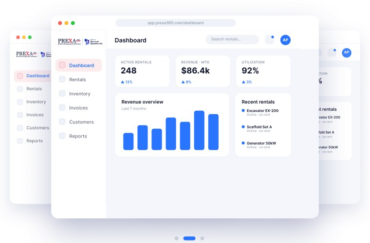 Solution screen pw-back – Rental Invoicing & Payments