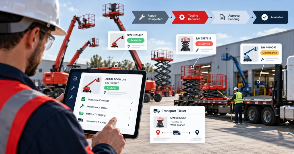 Aerial Equipment Rental Workflow